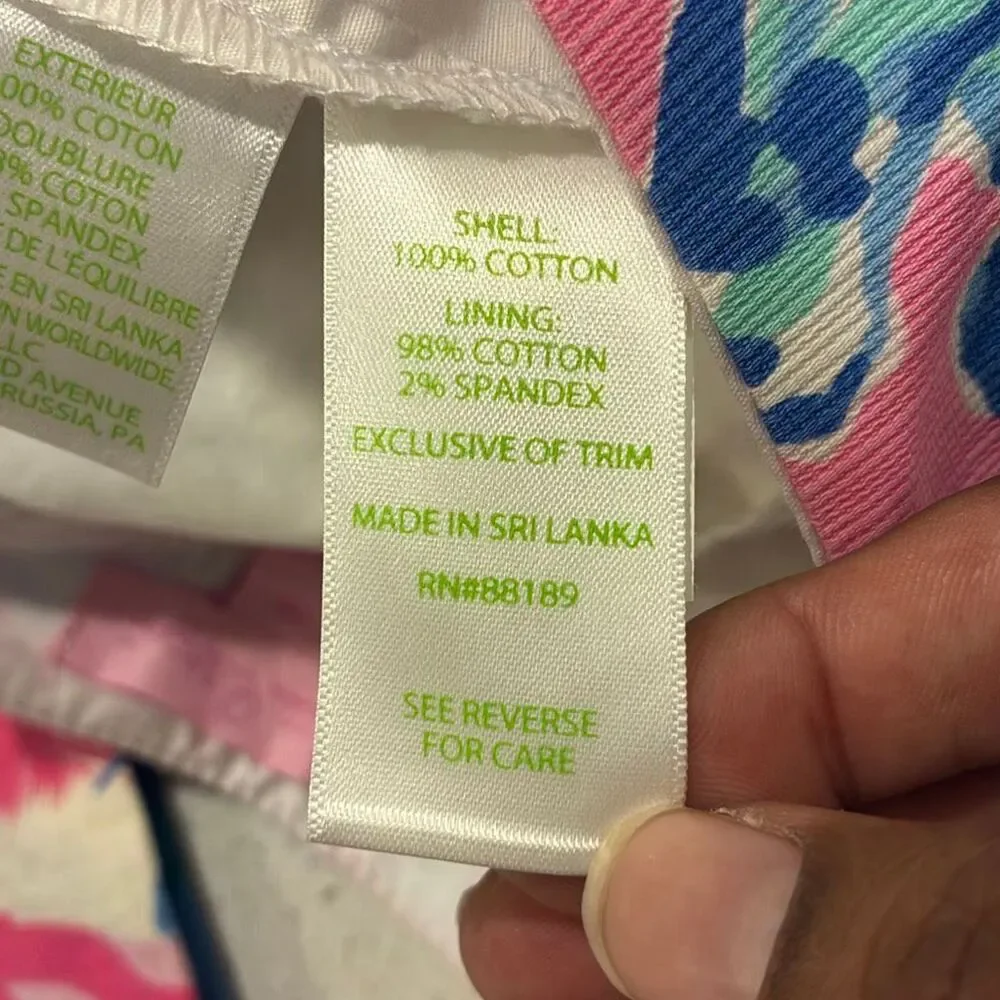 Lilly Pulitzer, barefoot princess  skort women’s size 00